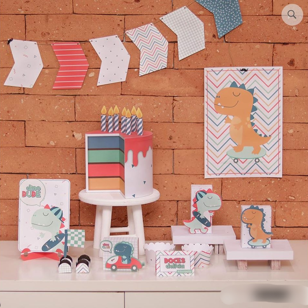 Arquivo de Corte Dino Party Printables 1