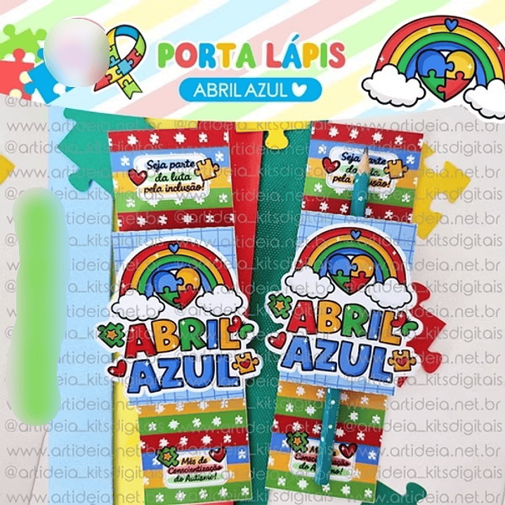 Arquivo Abril Azul Porta Lápis Autismo  1