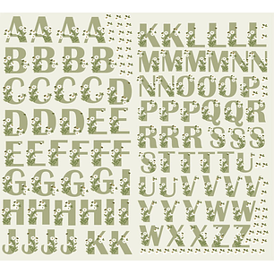 Arquivo DTF UV Alfabeto Margaridas (impressão em mêtro)