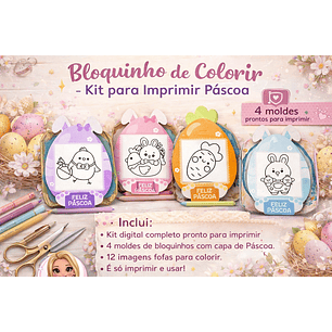 Arquivo Páscoa Bloquinho de Colorir 