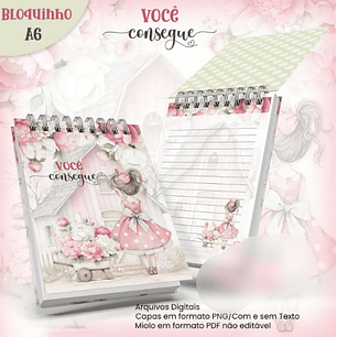 Arquivo Bloquinho A6 Você Consegue 