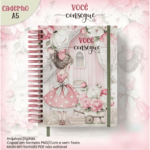 Arquivo Caderno A5 Pautado Você Consegue