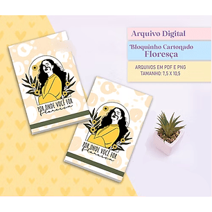 Arquivo Bloquinho Cartonado Floresça 