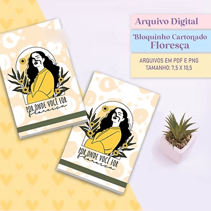 Arquivo Bloquinho Cartonado Floresça  1