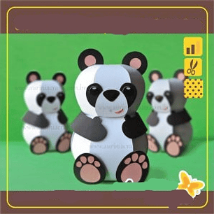 Arquivo de Corte Caixa Urso Panda