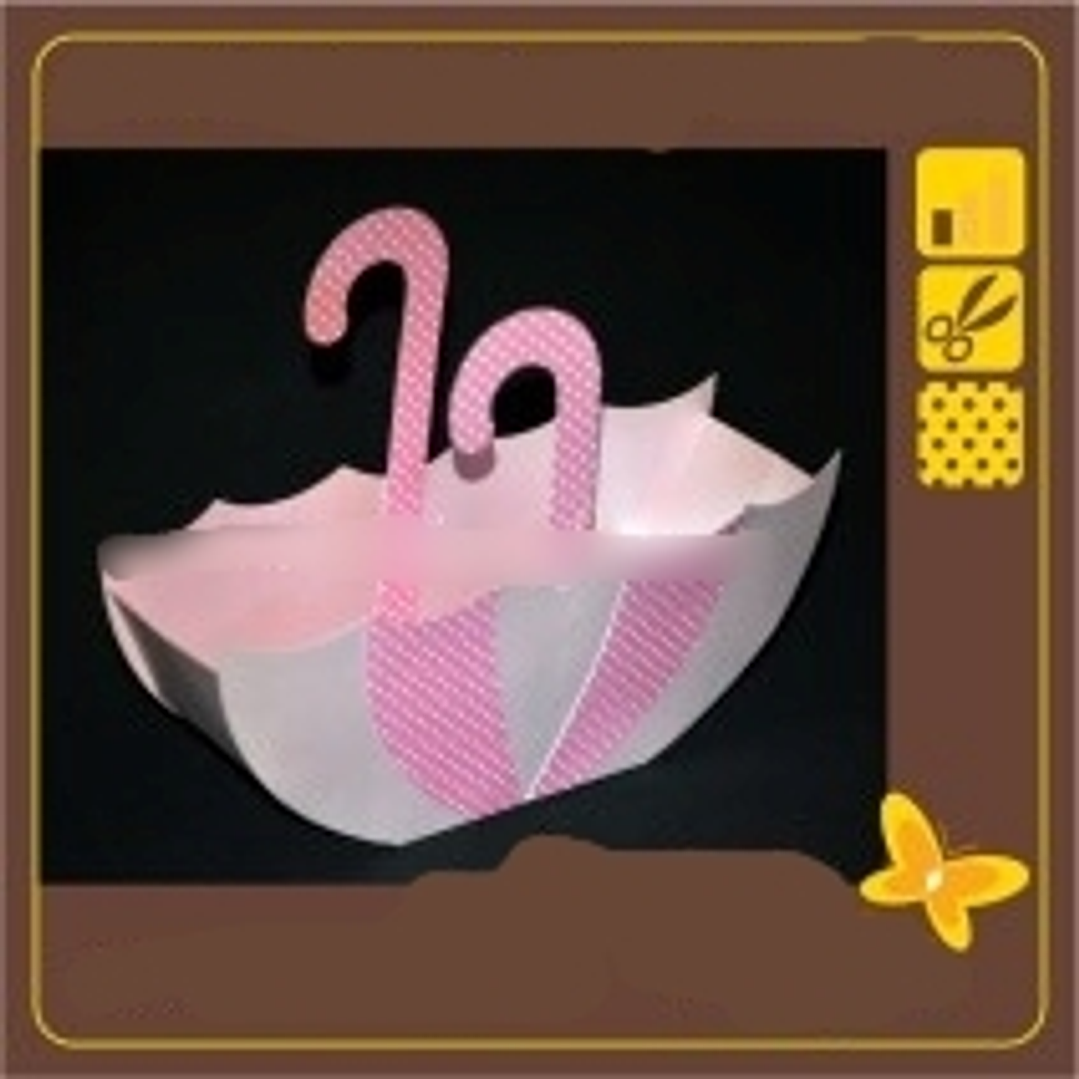 Arquivo de Corte Caixinha Guarda-Chuva Aberto 1