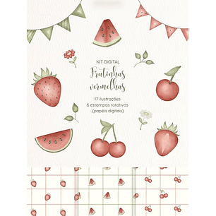 Kit Digital Frutinhas Vermelhas 