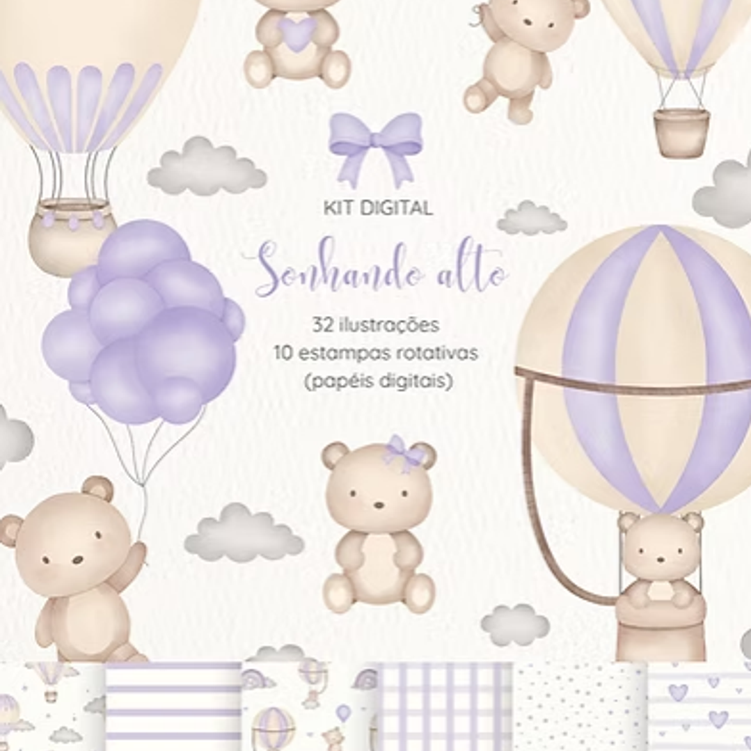 Kit Digital Sonhando Alto Lilás 1