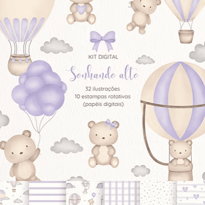 Kit Digital Sonhando Alto Lilás 1