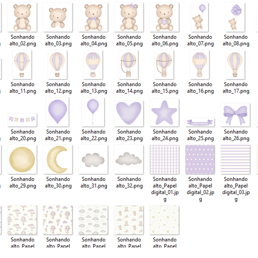 Kit Digital Sonhando Alto Lilás 2