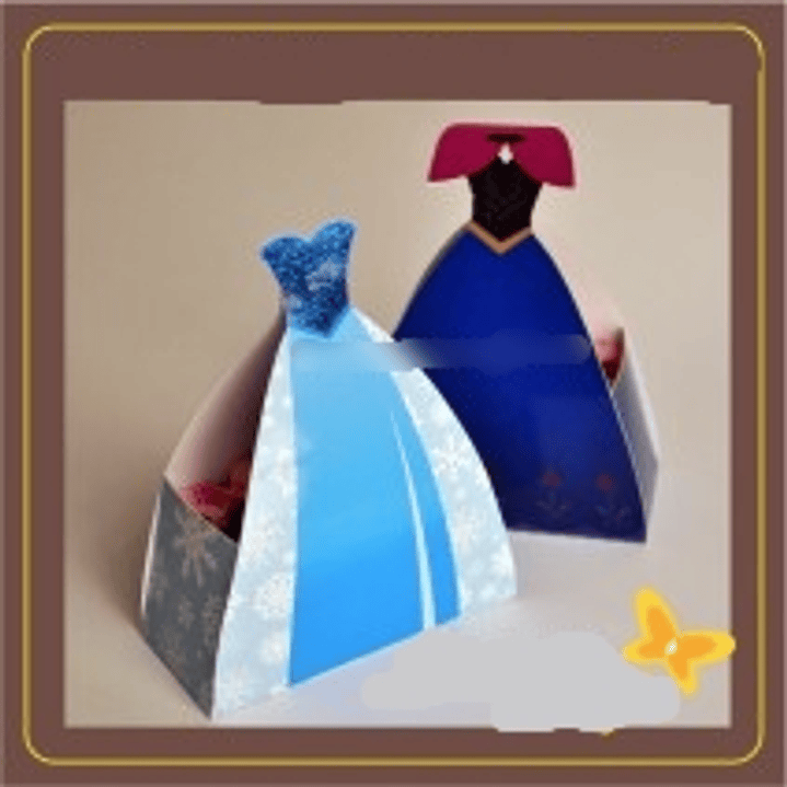 Arquivo de Corte Caixa Vestido Frozem  1