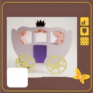 Arquivo de Corte Caixa Carruagem Princesa