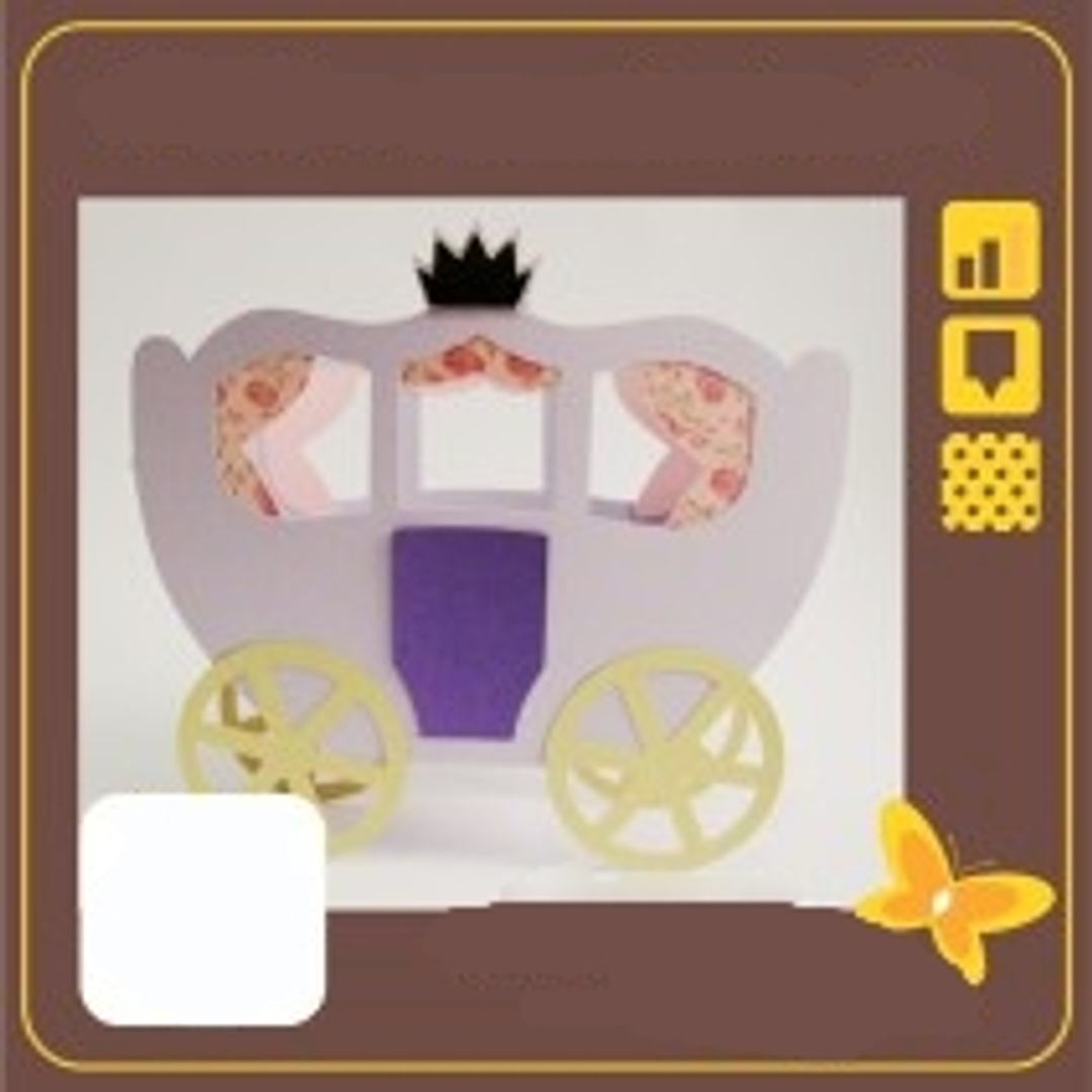 Arquivo de Corte Caixa Carruagem Princesa 1