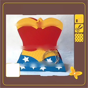 Arquivo de Corte Caixa Mulher Maravilha 