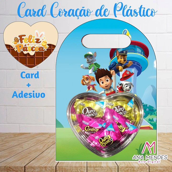 Arquivo Páscoa Card Blistter Coração Gigante 14 Temas 14