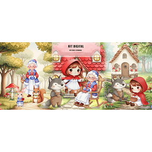 Kit Digital Chapeuzinho Vermelho 