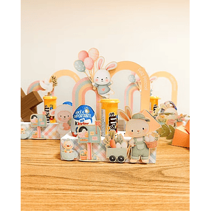 Arquivo Páscoa Caixa Arco Íris - Suporte MM e Kinder