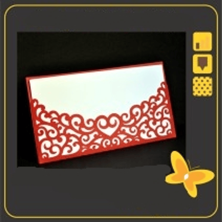 Arquivo de Corte Envelope Renda Coração  1