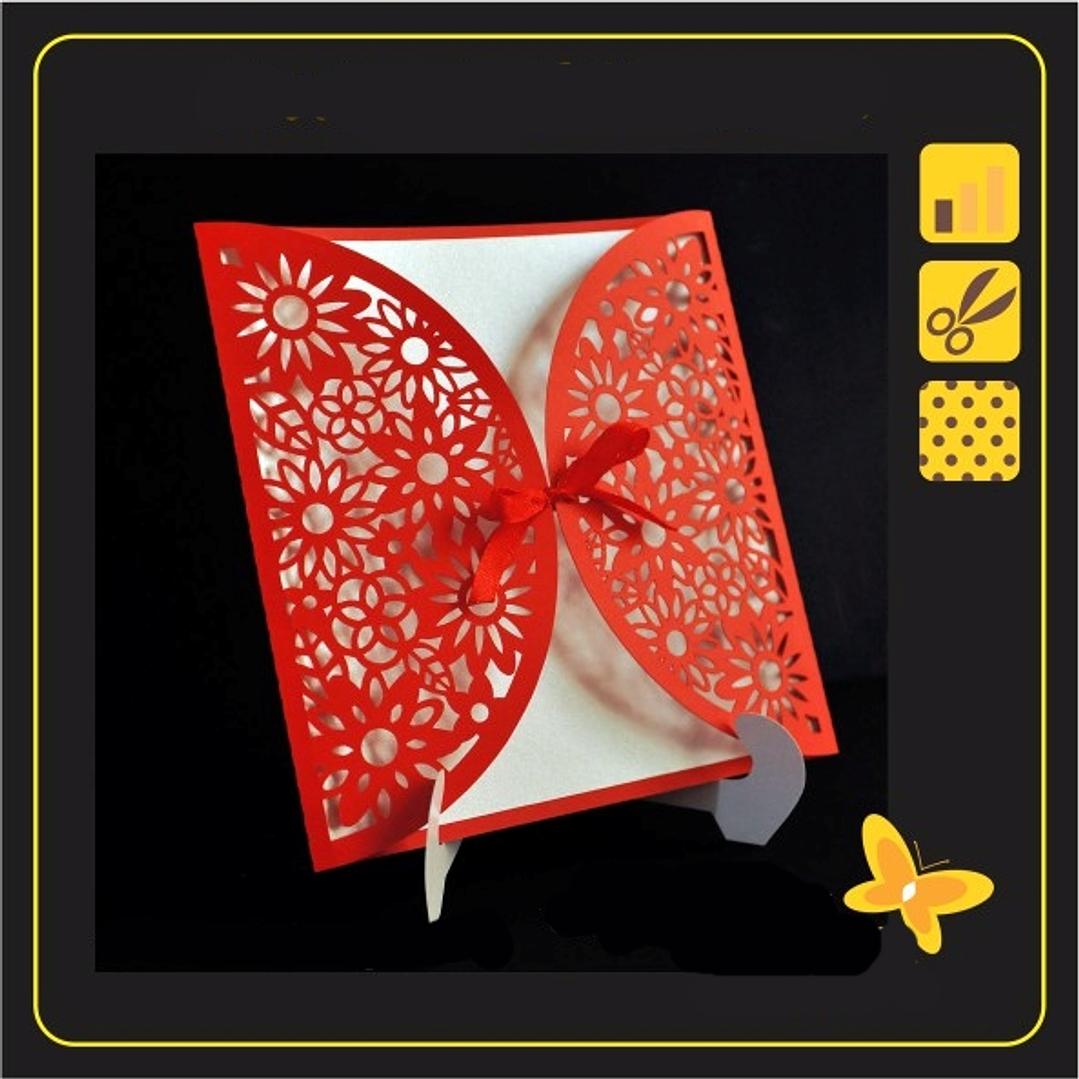 Arquivo de Corte Envelope Flores 1