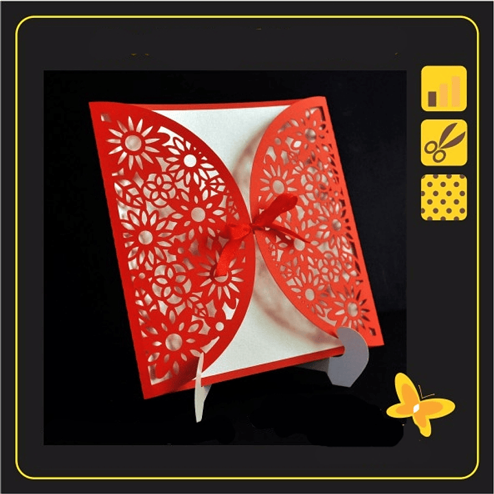 Arquivo de Corte Envelope Flores 1