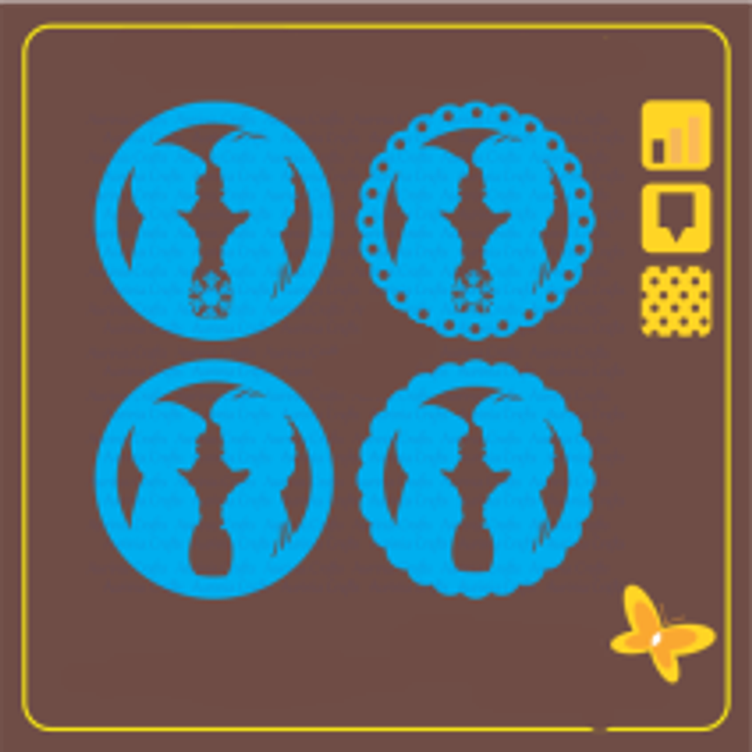 Arquivo de Corte Toppers Ana e Elsa 1