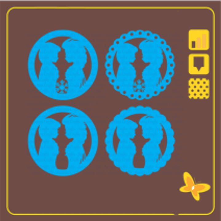 Arquivo de Corte Toppers Ana e Elsa 1