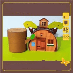 Arquivo de Corte Caixa Casinha na Arvore