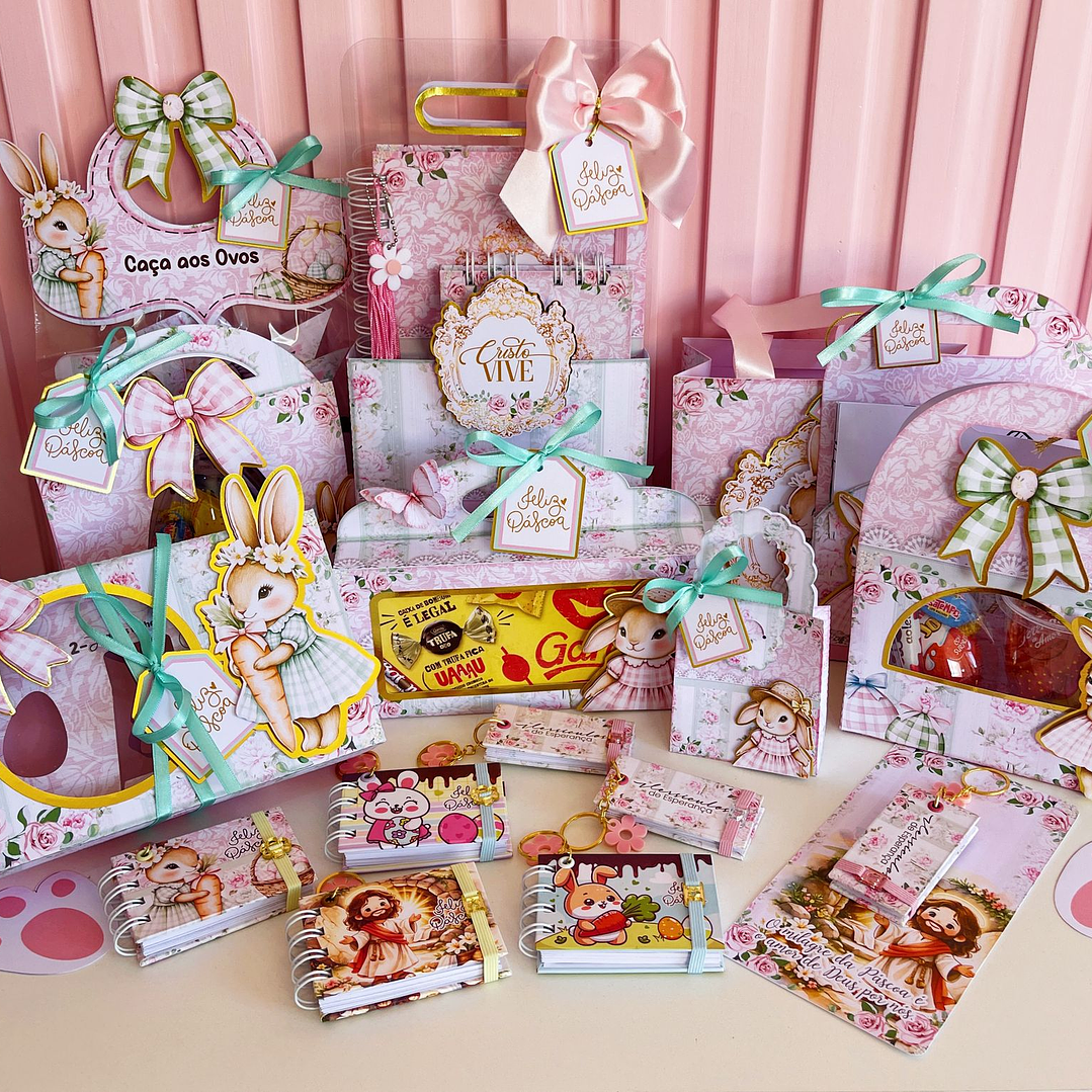 Arquivo Coleção Páscoa Rosa Coelhinho e Cristão 1