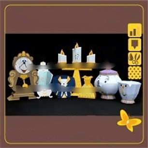 Arquivo de Corte A Bela e a Fera Personagens 