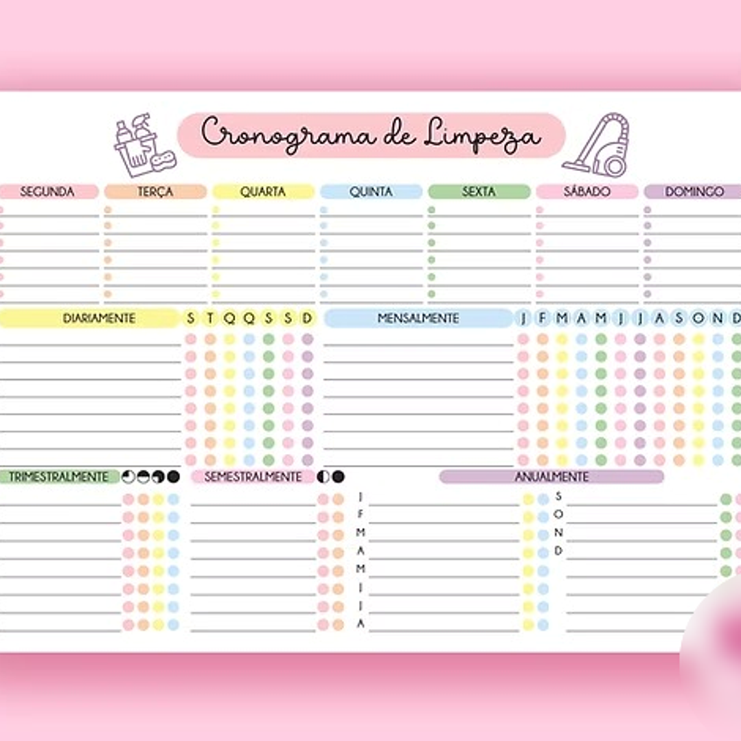 Arquivo Cronograma Limpeza de Casa A4  2