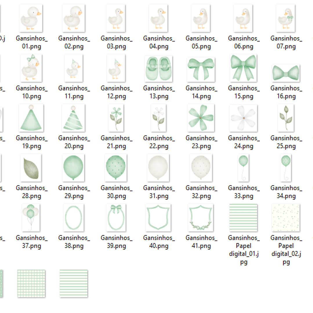 Kit Digital Gansinhos  3