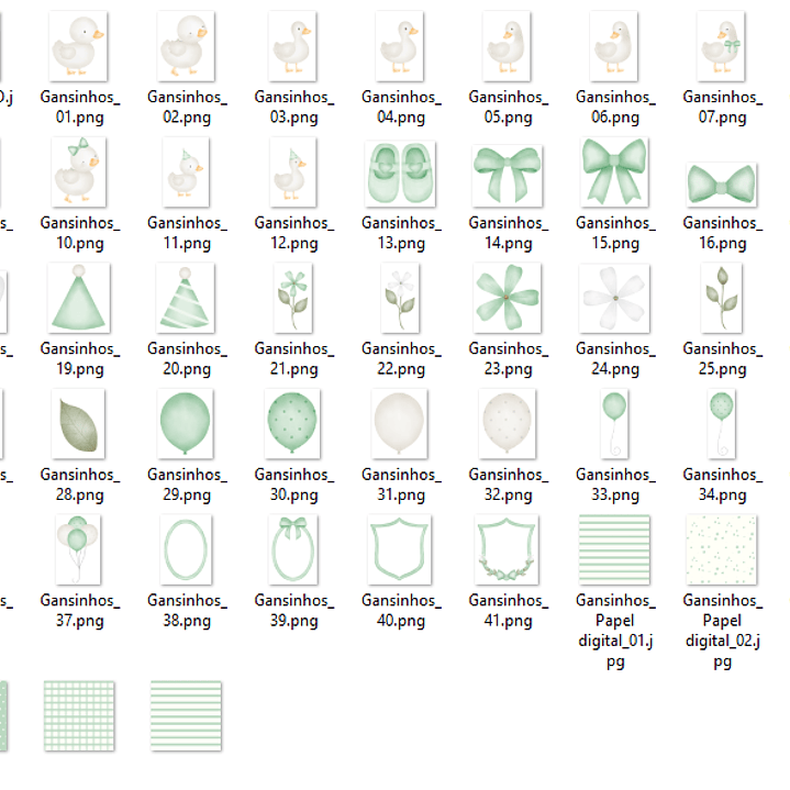 Kit Digital Gansinhos  3