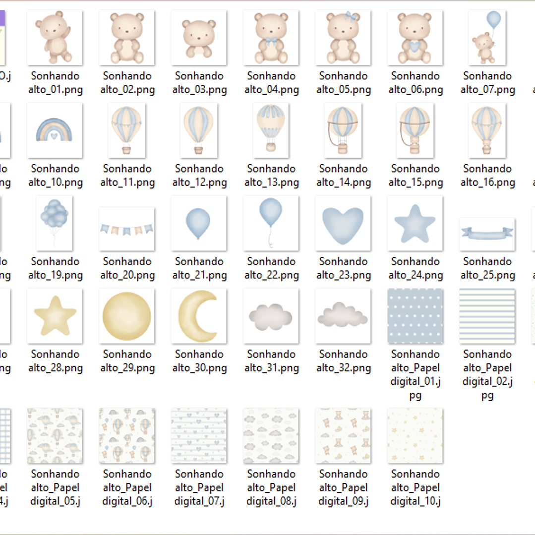 Kit Digital Sonhando Alto Rosa e Azul 3