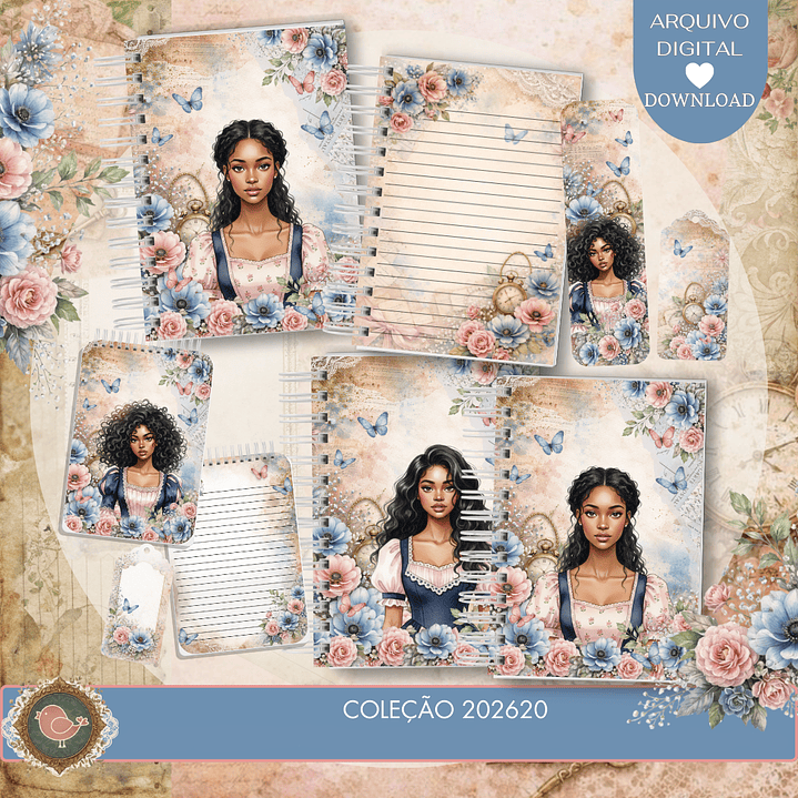 Arquivo Floral Azul  1