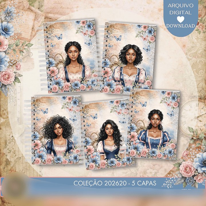 Arquivo Floral Azul  3