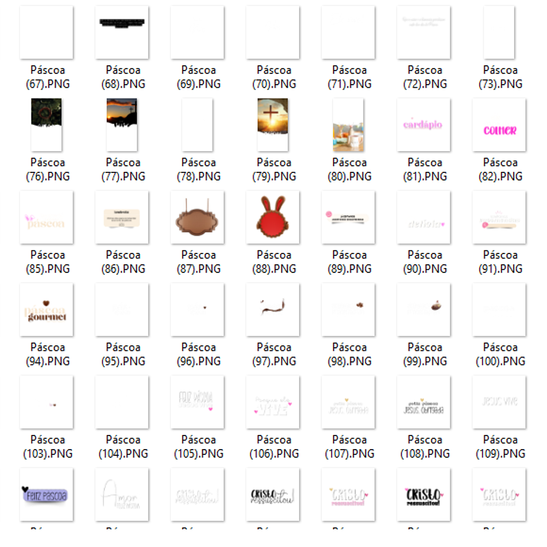 Kit Digital Páscoa Pack de Figurinhas para Story  2