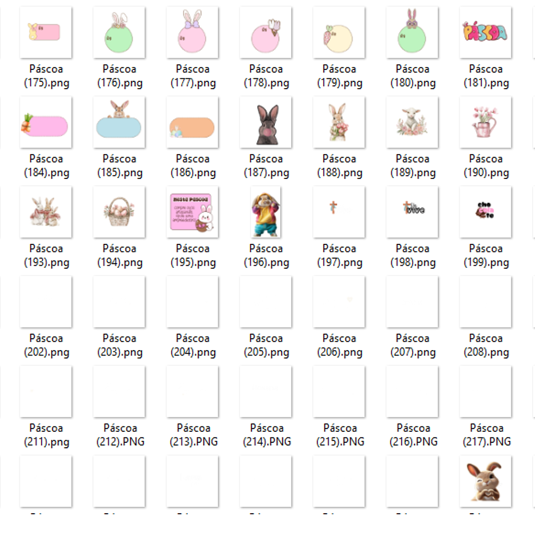 Kit Digital Páscoa Pack de Figurinhas para Story  5