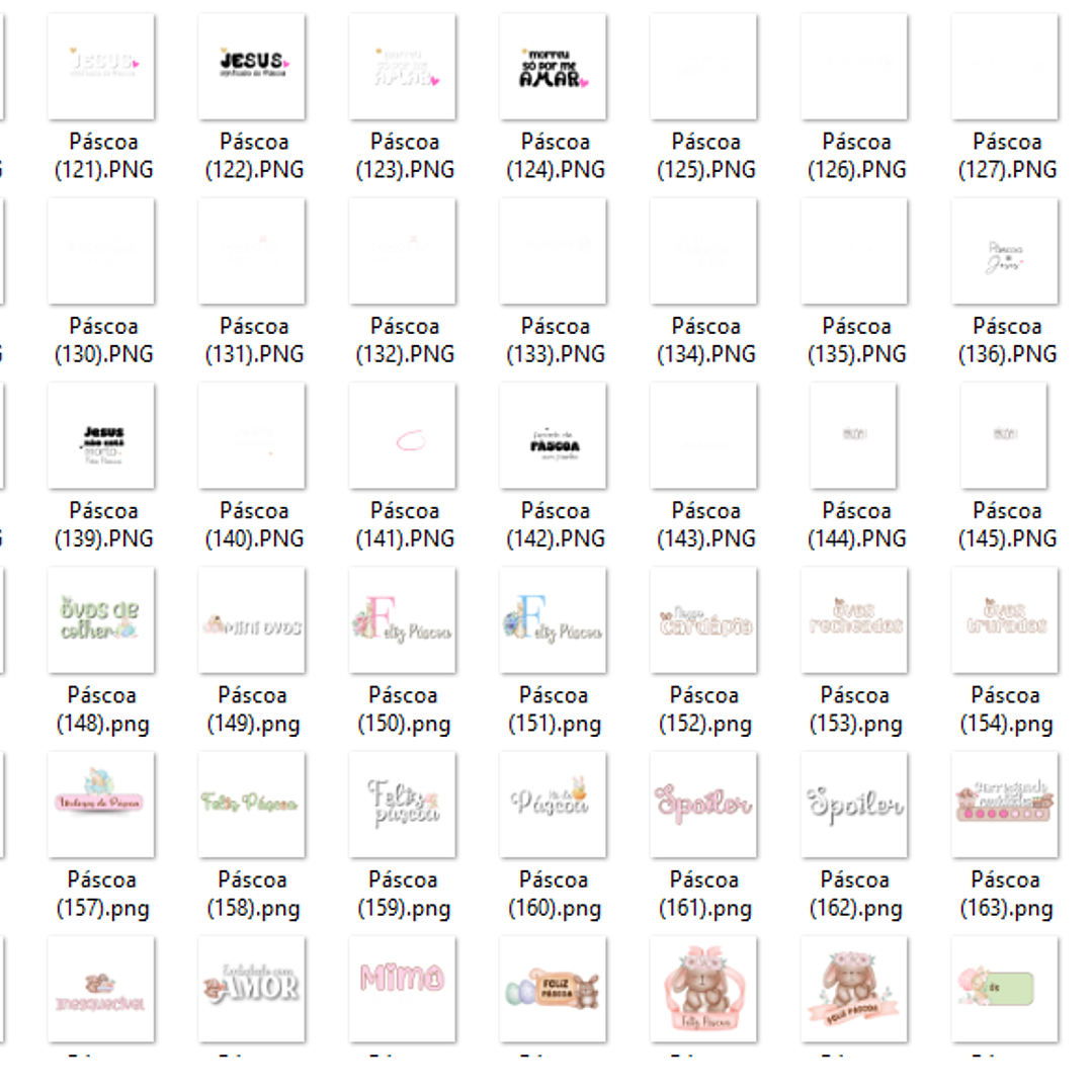 Kit Digital Páscoa Pack de Figurinhas para Story  6