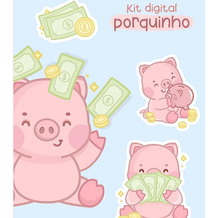 Kit Digital Porquinho 