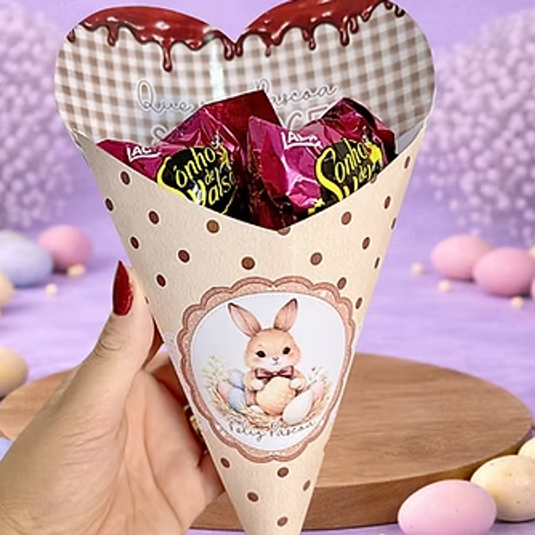 Arquivo Páscoa Combo Buquê Cone  1