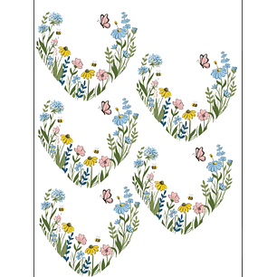 Arquivo Dia das Mães DTF UV Corações Madeira 