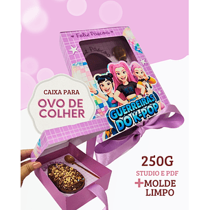 Arquivo Páscoa Caixa para Ovo de Colher Guerreiras do K-pop 