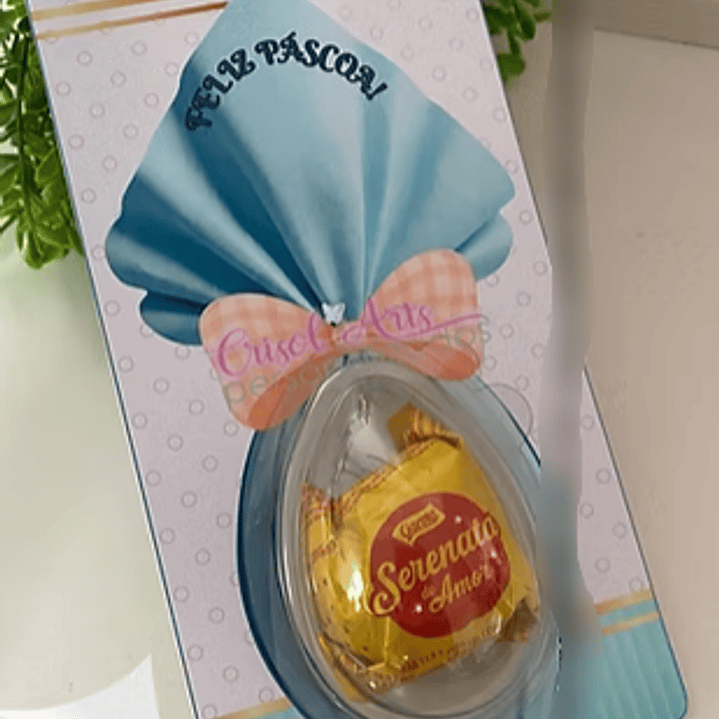 Arquivo Páscoa Azul Card Blister Ovo 50g  1