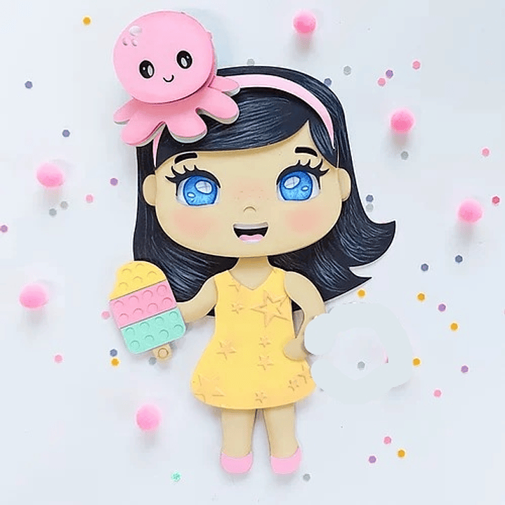 Arquivo de Corte Pop It Menina  1