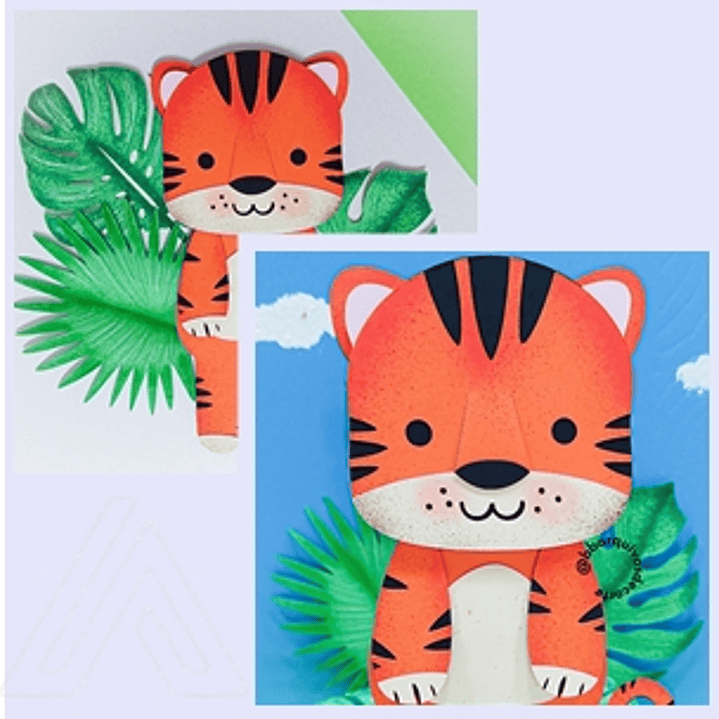 Arquivo de Corte Tigrinho Bêbê Colorido  1