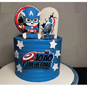 Arquivo Topo de Bolo Capitão América Vingadores 