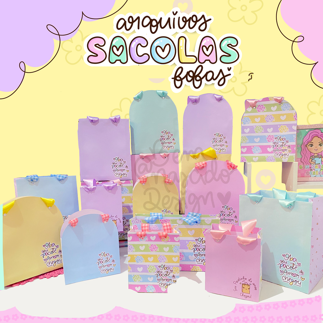 Arquivo de Corte Sacolinhas Modelos  1