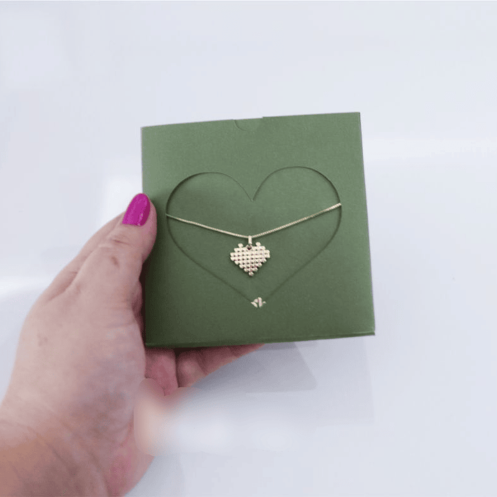 Arquivo de Corte Envelope Coração Colar Bijuteria  1