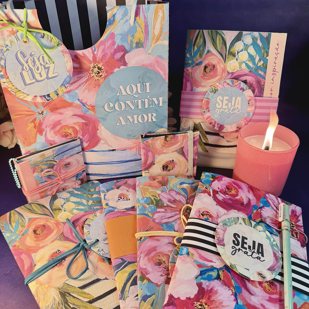 Arquivo Encadernação Floral  - Seja 1