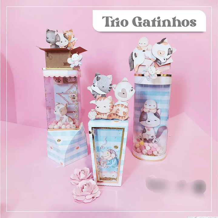 Arquivo de Corte Trio Gatinhos  1